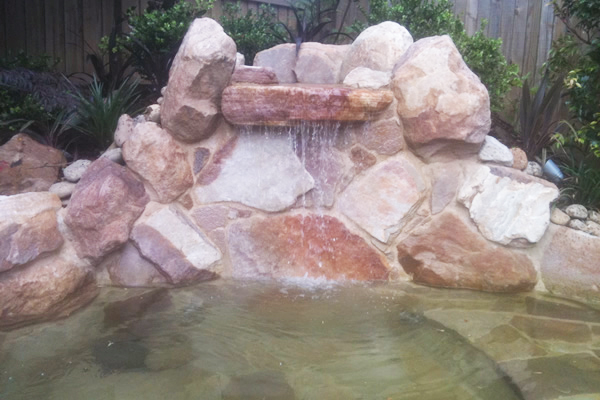 Modern Snadstone Water Feature Pond - Eastern Suburbs